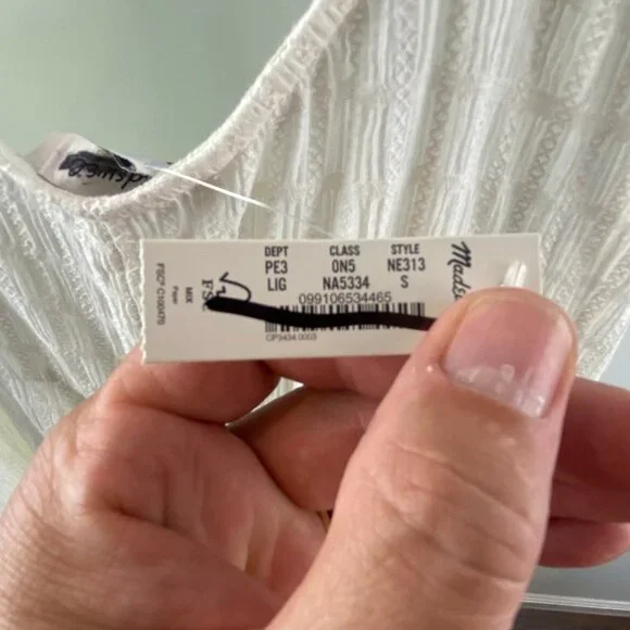 Madewell Women's $98 Textured Cover Up Jumpsuit Lighthouse Size S NE313 - Picture 5 of 7